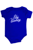 Stay Winning Royal Blue Infant Onesie