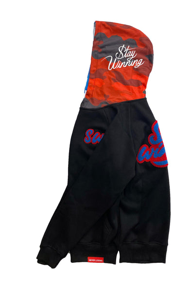 Stay Winning Split Camo Chenille Hoodie