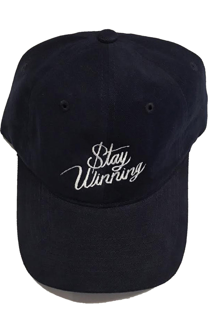 Stay Winning Navy Blue/White Dad Hat Stay Winning Navy Blue/White Dad Hat