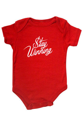 Stay Winning Grey Heather Toddler Script Tee