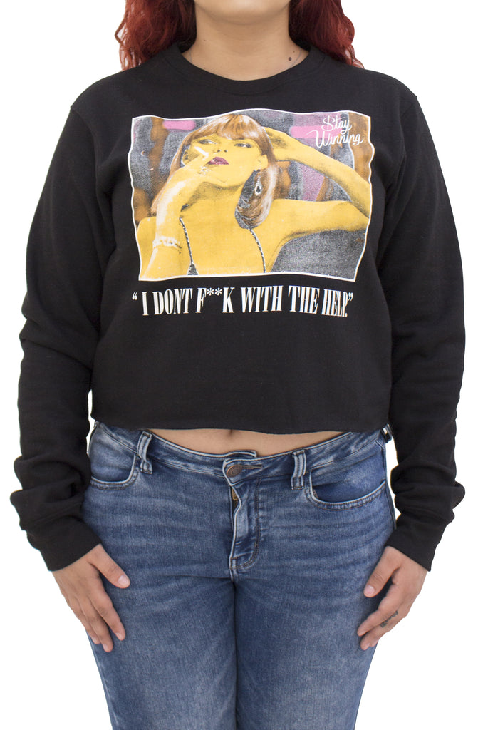 Stay Winning Elvira Black Crop Top Sweater Stay Winning Elvira Black Crop Top Sweater