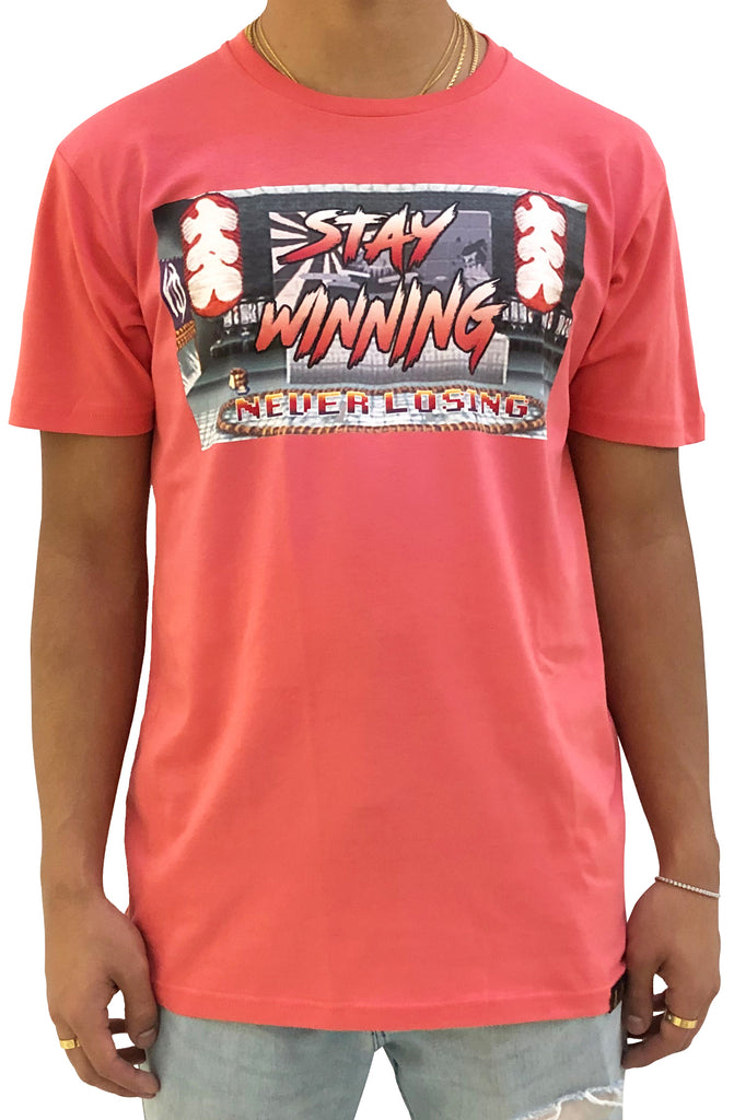 Stay Winning Rising Sun Coral Tee Stay Winning Rising Sun Coral Tee