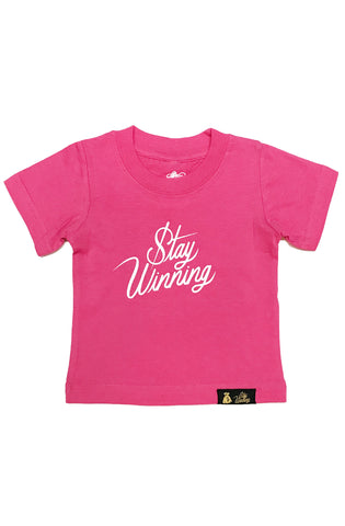 Stay Winning Hot Pink Toddler Tee