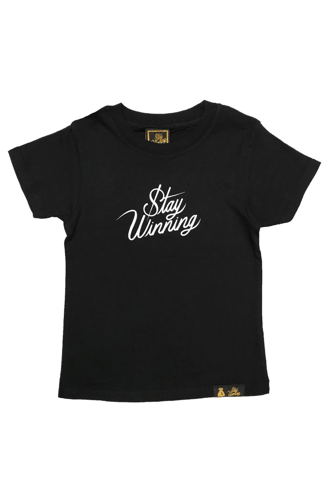 Stay Winning Youth Black Script Tee Stay Winning Youth Black Script Tee