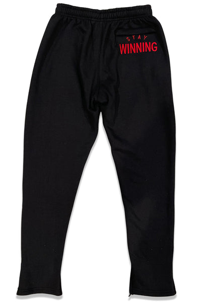Stay Winning Embroidered Zipper Sweats