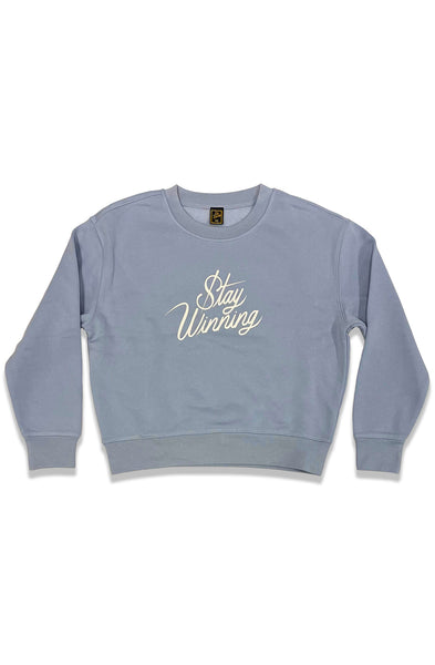 Stay Winning Original Script Crewneck Women Sweater