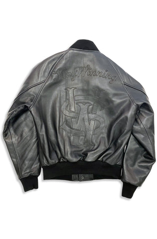 Stay Winning Black Leather Jacket
