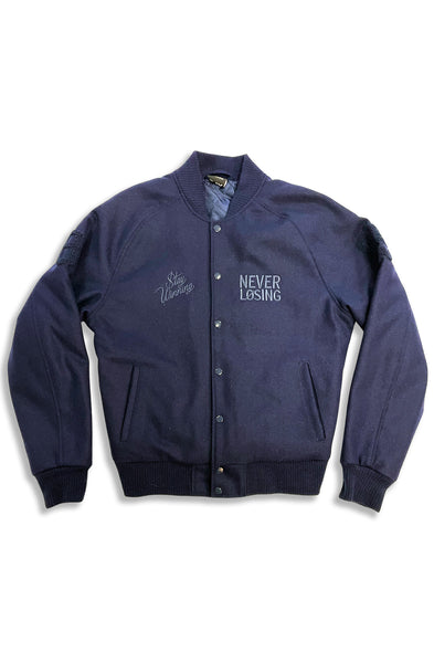 Stay Winning Navy Blue Wool Jacket
