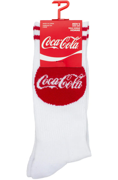 Coca Cola Logo White Crew 1 Pair