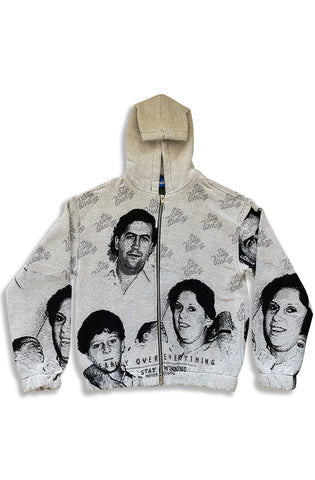 Stay Winning Family Over Everything Escobar Zip Up Hoodie