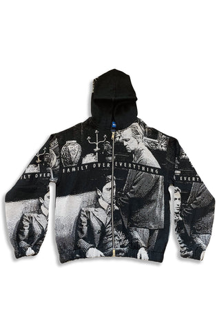 Stay Winning Family Over Everything Mobfather Zip Up Hoodie