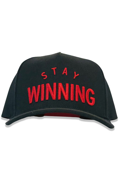 Stay Winning Black/Red Snapback Hat