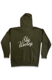 Stay Winning Original SW Script Logo Olive Hoodie