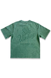 Stay Winning Acid Wash Distressed Original Logo Script Tee