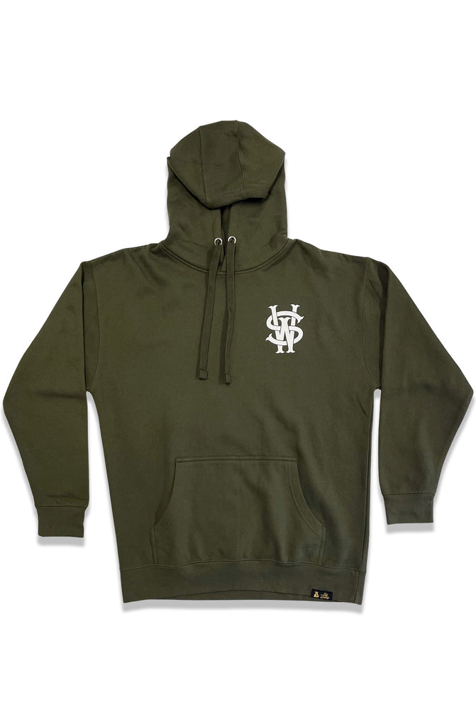 Stay Winning Original SW Script Logo Olive Hoodie