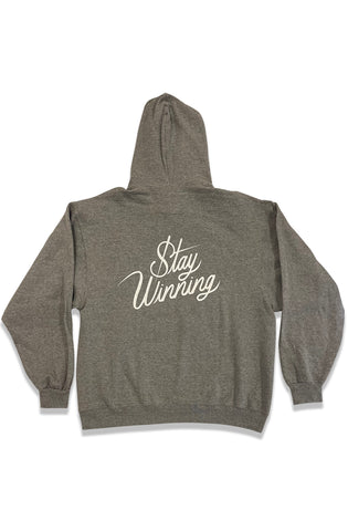 Stay Winning Original SW Script Logo Grey Hoodie