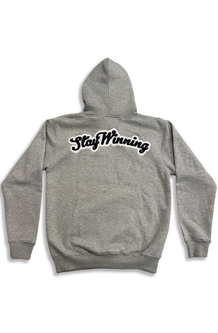 Stay Winning Embroidered SW Logo Cursive Hoodie