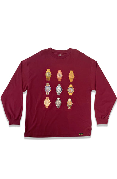 Stay Winning Maroon Money Don't Wait Long Sleeve Tee