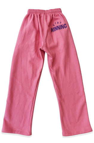 Stay Winning Embroidered Women Flare Sweatpants