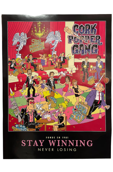 Stay Winning Cork Popper Gang Miami Club Poster