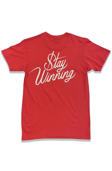 Stay Winning Original SW Script Logo Pink Tee
