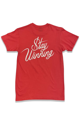 Stay Winning Original SW Script Logo Pink Tee