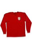Stay Winning Original SW Script Logo Red/White Long Sleeve Tee