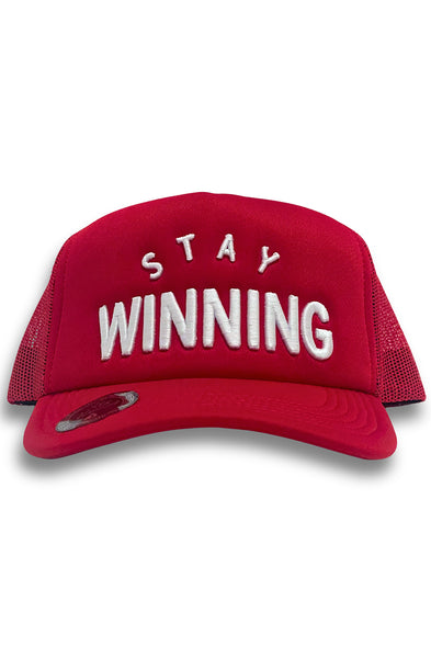 Stay Winning Red Trucker Hat