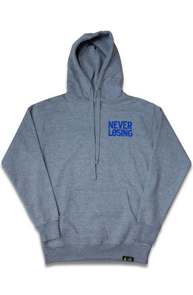 Stay Winning Never Losing Grau/Blauer Hoodie