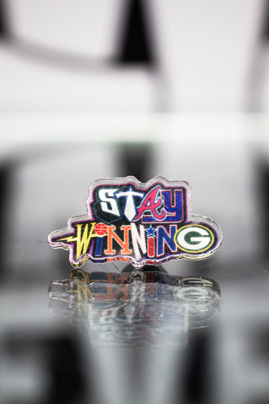Stay Winning Sports Pin