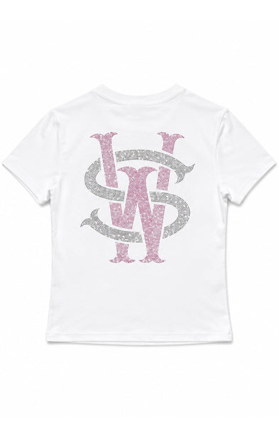 Stay Winning x Bbygrl Label Rhinestone Baby Tee (Pre-Sale)