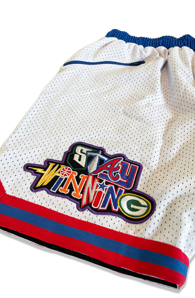 Stay Winning Sports Logos Mesh Shorts