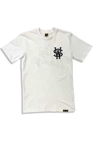 Stay Winning Original SW Script Logo White Tee