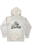 Stay Winning Original SW Script Logo White Hoodie