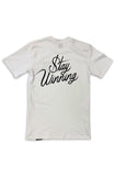 Stay Winning Original SW Script Logo White Tee