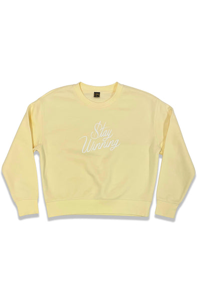 Stay Winning Original Script Crewneck Women Sweater