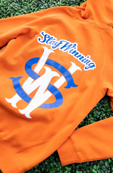 Luôn chiến thắng Không bao giờ thua Shadow Logo Áo hoodie màu cam
