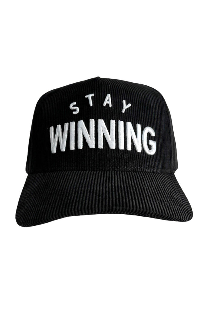 Stay Winning Corduroy Black Hat