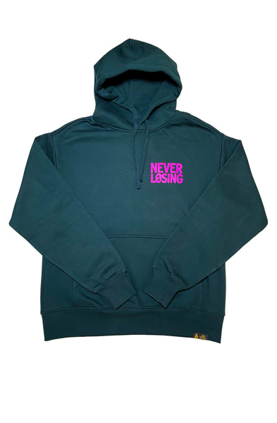 Tiếp tục chiến thắng "Không bao giờ bỏ cuộc" Áo hoodie màu xanh lá cây thông