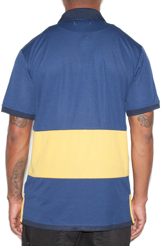 Stay Winning Navy/Yellow Soccer Polo T-Shirt