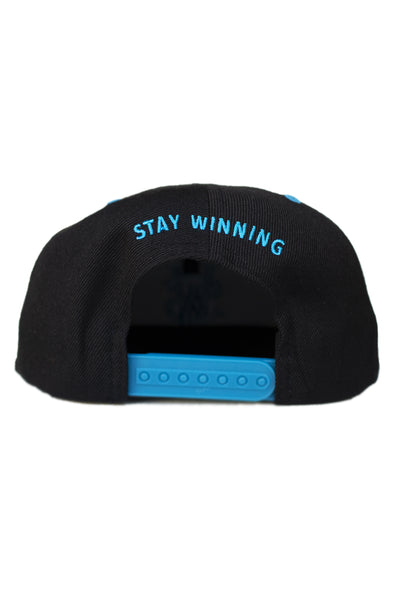 Stay Winning SW Black/Aqua Snap Back Hat