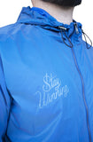 Stay Winning Blaue 3M Windbreaker-Jacke mit Reißverschluss