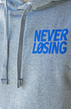 Stay Winning Never Losing Grey/Blue Hoodie