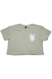 Stay Winning Pistazie/Pink Crop Top T-Shirt