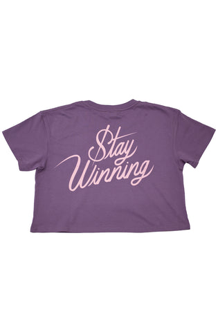 Stay Winning Mauve/Pink Crop Top T-Shirt