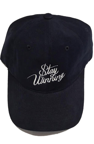 Stay Winning Navy Blue/White Dad Hat