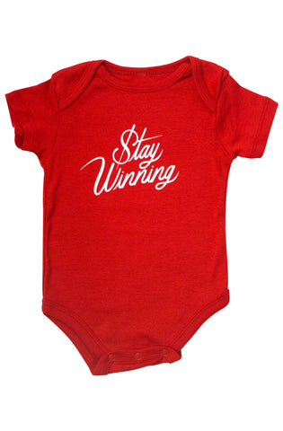 Stay Winning Red Infant Onesie