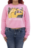 Stay Winning Elvira Pink Crop Top Sweater