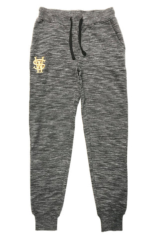 Stay Winning Women SW Logo Gold Embroidered Marled Ash Joggers