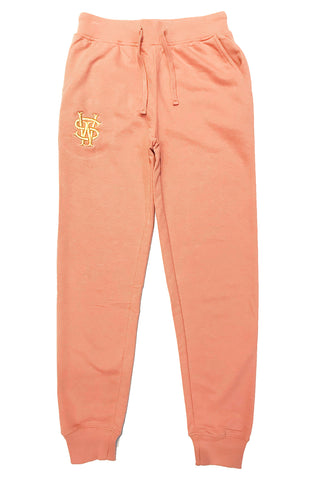Stay Winning Women SW Logo Gold Embroidered Dusty Rose Joggers